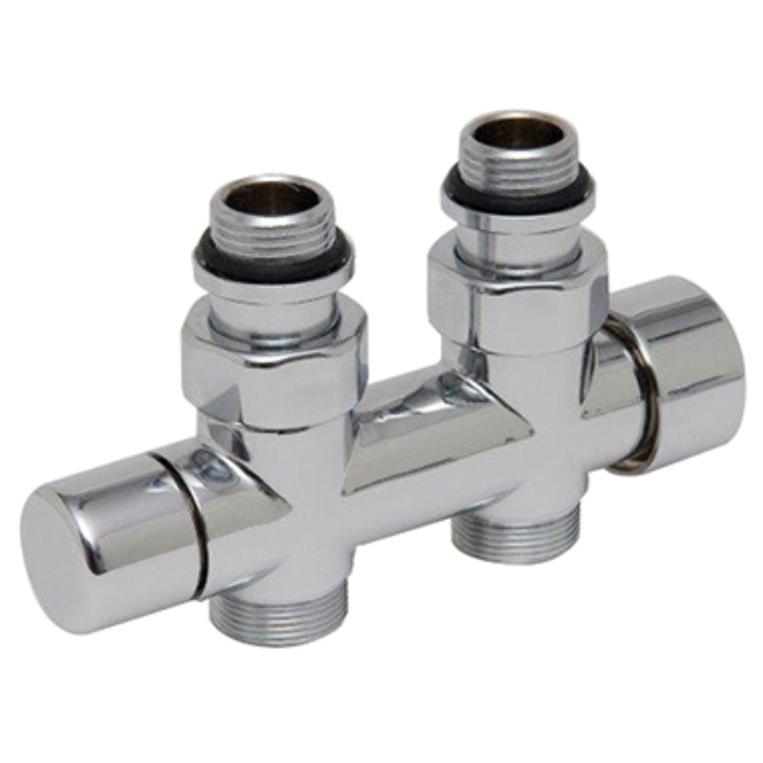 OVUS H-blok 2x½” hoh 50mm recht, knop L/R therm.voorber.