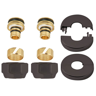 OVUS aansluitset 16mm mat zwart
