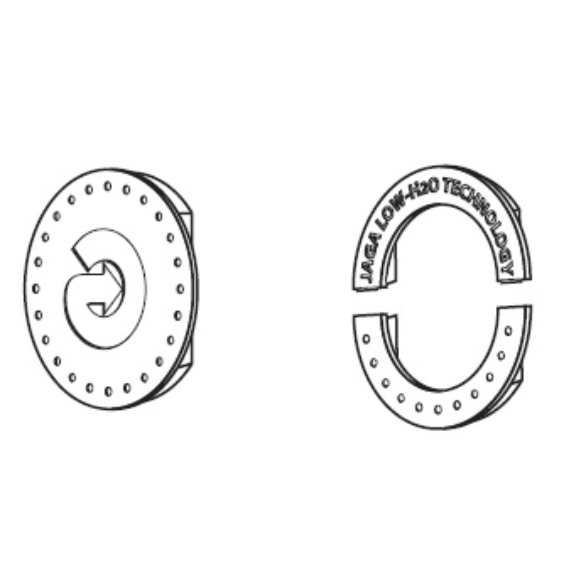 Afdichtplaat Jaga-Logo Zilver STRW