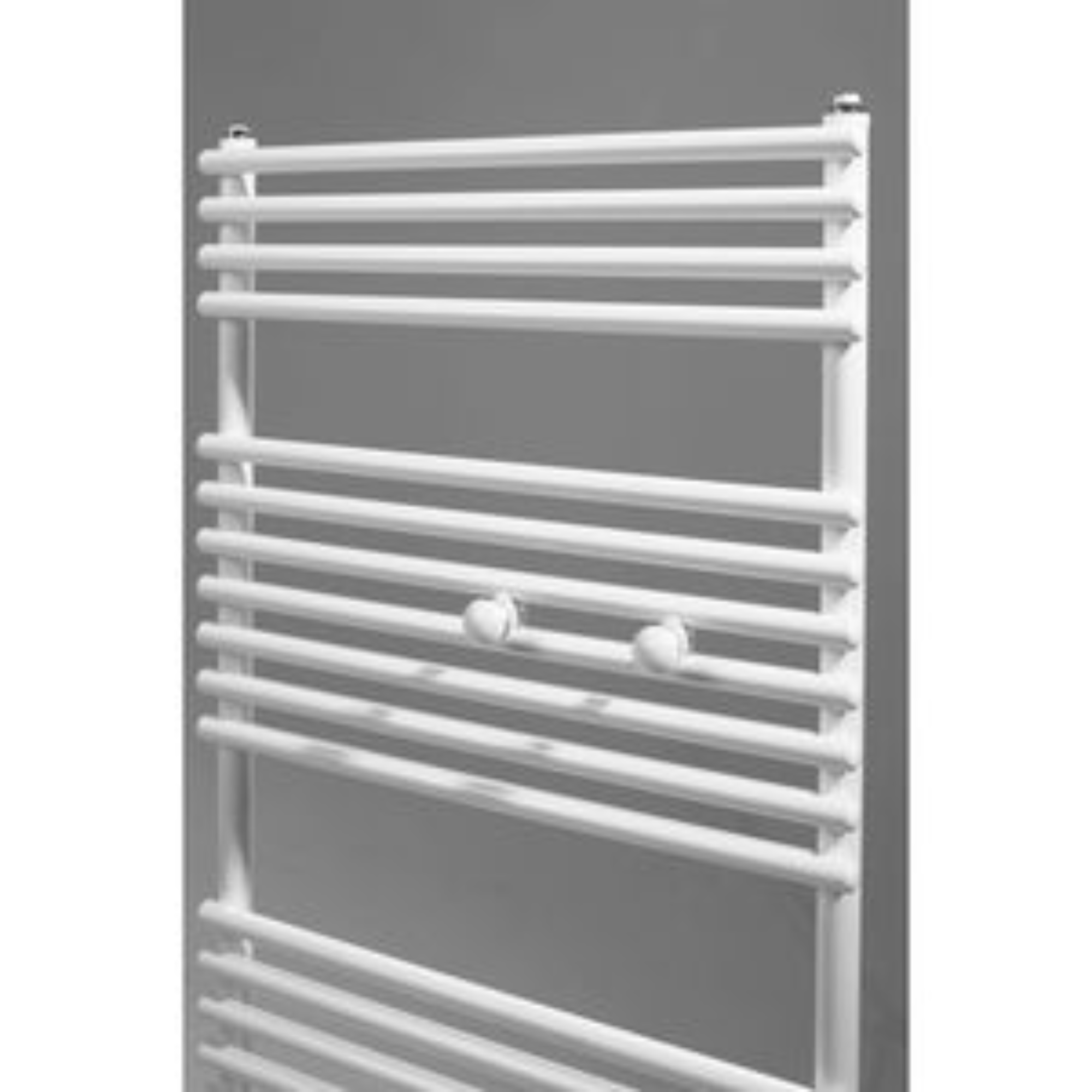 Ronde knop wit - ronde buizen - 2 st